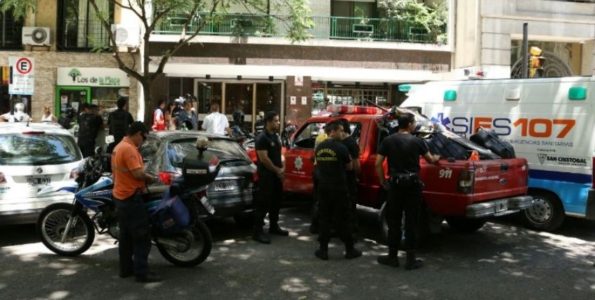 Accidente en edificio de Rosario Centro